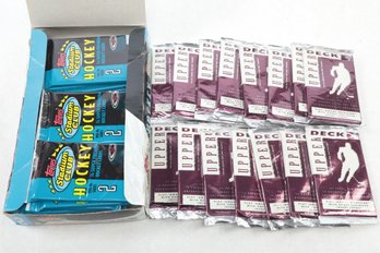 1993-94 Stadium Club Series 2 Hockey Partial Box Of 16 Packs & (15) 1994-95 Upper Deck Hockey Series 1