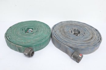 Pair Of Vintage Fire Hoses