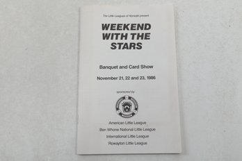 Baseball NY Yankees 1986 Pamphlet Signed By Don Larsen Auto