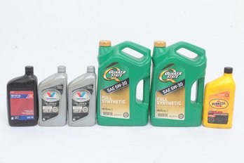 Lot Of Assorted Unopened Motor Oils Valvoline, Quaker State, Etc.