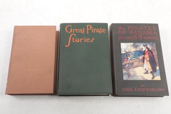3 Books On Pirates And Buccaneers Great Pirate Stories  Published By Brentano's. The Pirate By Sir Scott