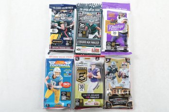 6 Football Hanger Packs 2023 Select & 2024 Mosiac Absolute Prestige Elite & Score