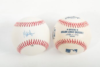 Signed Baseballs Gary Carter Topps Archives Reserve Best Years And Gabe Kapler Just Minors Certified