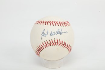 Hoyt Wilhelm Signed Rawlings OAL Baseball HOF Pitcher Dec. 2002 NY Giants Auto