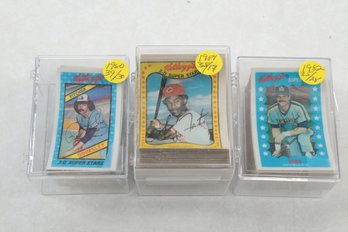 Kellogg's Baseball Card Complete Sets 1980, 81, 82 Rod Carew Nolan Ryan George Brett Pete Rose