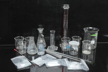 Lot Of Laboratory Glass Mostly Pyrex