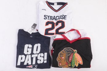 Grouping Of Sports Jersey's & Patriots T-Shirt