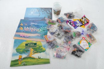 Disney Sealed Lot 3 Sets Of (4) Lithographs 14 McDonald's Happy Meals  Barbie & More  2 Animal Kingdom Cups