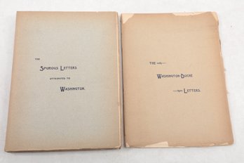 1889 Limited Printing The Spurious Letters Attributed To Washington.The Washington-Duch Letters