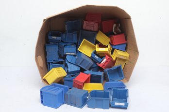 Box Of Assorted Color Tool Organizing Bins