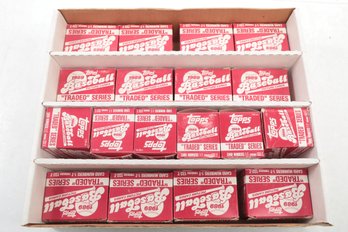 Lot Of (18) 1989 Topps Traded Sets Missing Key Cards But W/ Stars Rickey Henderson