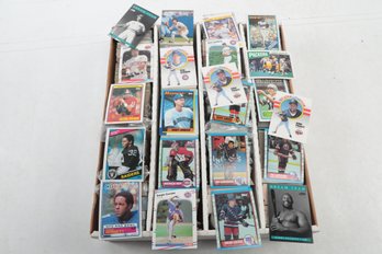 Four Row Box Jamed W/ Football Baseball & Hockey Cards Jumbo Packs Also Included