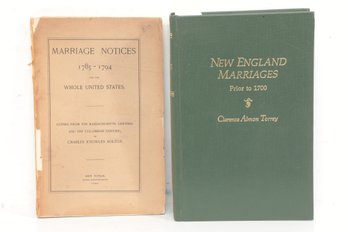 Bolton Marriage Notices 1785-1794 United States, Torrey New England Marriages Prior To 1700