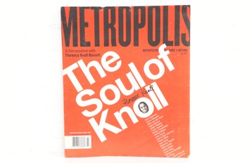 Metropolis Magazine July 2001, Florence Knoll Bassett Conversation, Soul Of Knoll, Modern Design