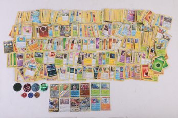Mixed Pokemon Cards Including Hallow-Foils, GX, V-Max, Etc.