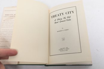 Treaty City Robert E Perry Greenville Ohio Frontier History Hardcover Dust Jacket 1945 Local Ohio
