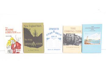 Maine Coastal Lore, Mast Timber History, Lighthouse Memoirs, Ebbing Tide Fiction, Lobster Culture Lot Five