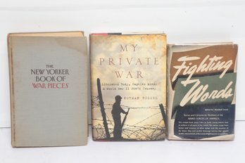 WAR BOOKS My Private War, Signed. New Yorker Book Of War Pieces &!Fighting Words, Armed Forces Stories.