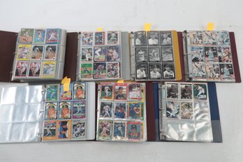 (7) Binders Loaded W/ Nine Pocket Pages Baseball Cards & Some Hockey Wayne Gretzky Rickey Henderson