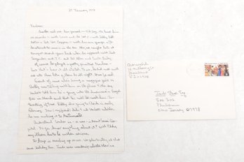 1973 Letter From Art Walsh To Jack Stine Relating The Passing Of 'Kid Ory,'