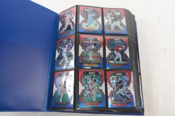 2022 Panini Prizm Baseball Binder With All Red/White/Blue Prizm Cards Including 180 Rookies