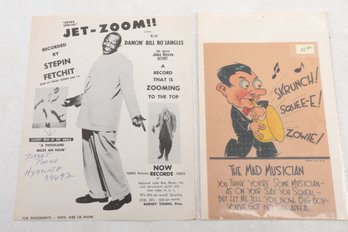 The Mad Musician  A Humorous Cartoon Cover, 'Jet-Zoom!!' By Stepin Fetchit,