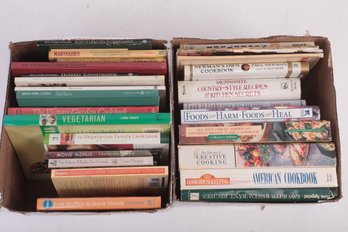 2 Boxes Of Assorted Cookbooks