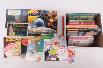 Grouping Of Children's Books & Space Puzzle