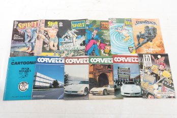 Vintage Magazine Lot: 4 Early 80's Corvette News 5 The Spirit Comics (early 80s)