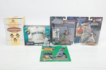 2002 Ken Griffey Jr Upper Deck Ball Park Idols Ceramic Bobble Head Figure Starting Lineups & Jersey Top