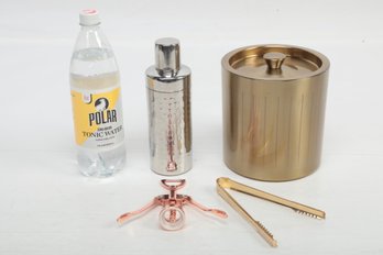 Ice Bucket Mixed Drink Shaker Plus A Fancy Wine Opener