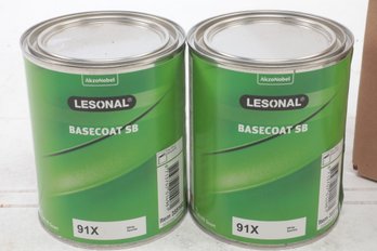 2 AkzoNobe Lesonal  Base Coat SB #91X White Sparkle 0.9L (2:1)