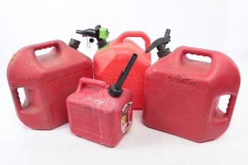 4 Pre-Owned, Assorted Size Gas Cans
