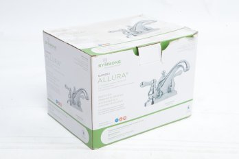 Symmons Allura Chrome Finish 4' Center Set Bath Faucet W/Pop-Up Assembly (SLC76221.2)