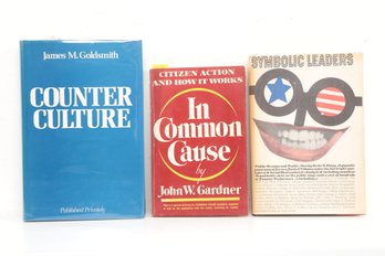 American Civic Culture Leadership & Reform, Goldsmith Counter Culture Signed, Gardner In Common Cause,