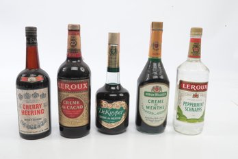 5 Vintage Assorted Liqueur Bottles