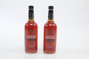 2 The Christian Brothers VS Brandy 1 Liter Bottles