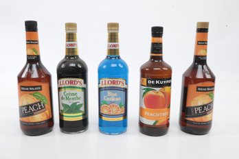5 Assorted Brand And Flavor Liqueur 1 Liter Bottle