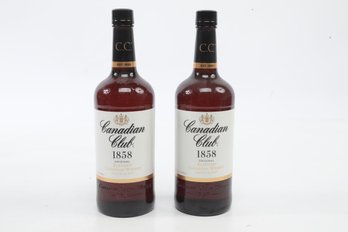 2 Canadian Club 1858 Original Blended Canadian Whisky 1 Liter Bottle