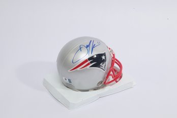 New England Patriots Signed Mini Helmet Julian Edelman