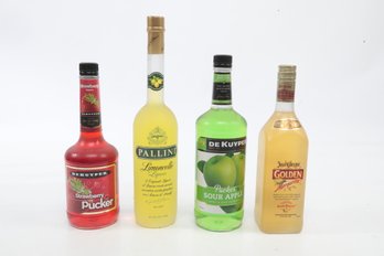 4 Assorted Brand And Flavor Liqueur Bottles