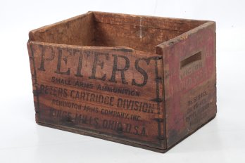 Vintage Peters Ammo Wooden Advertising/Shipping Crate