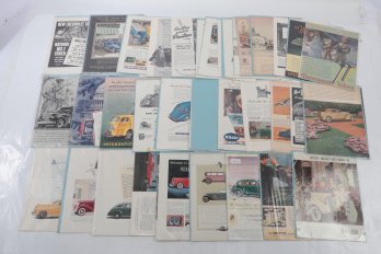 Grouping Of Vintage Car Advertisements: Packard, Cadillac, General Motors, Chevy & More