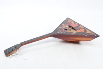 Vintage Hand Painted Russian Balalaika Folk Instrument