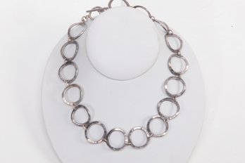MCM Linked Circles STERLING SILVER Necklace
