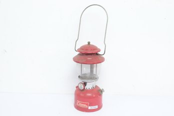 Vintage Coleman 200A Red Lantern W/ Pyrex Glass