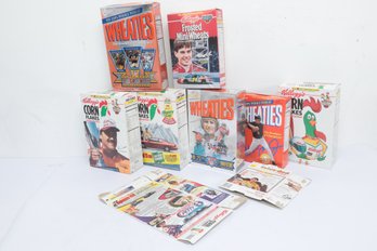 Nascar, NFL And MLB Collectible Cereal Boxes Including Frosted Flakes, Wheaties, Etc.