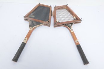 Pair Of Vintage MacGregor Speedwood Wood Tennis Racquets