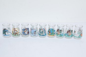 Full Set Vintage Welches Dr. Seuss Glasses W/ Two Muppets In Space