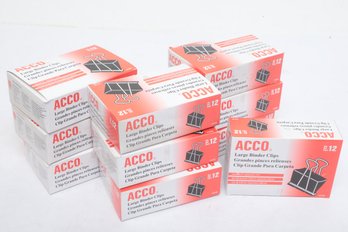 10 New Boxes Acco Large Binder 2' Clips